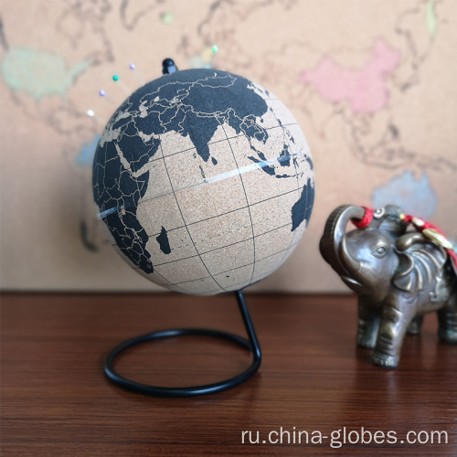 Карта мира путешественников пробковый глобус с булавками